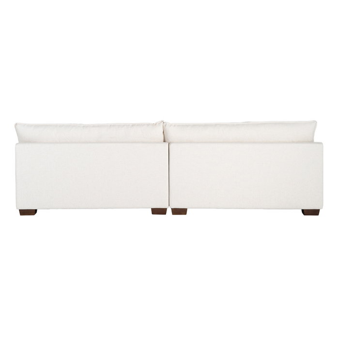 Sofá 4 Plazas Crema Tejido 282 X 101 X 71 cm Sofá 4 Plazas Crema Tejido 282 X 101 X 71 cm