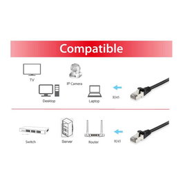 Equip Cable de Red Cat6 S/FTP 2xRJ45 30.00m Negro