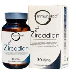 INMUNELAB Zircadian 30 Cap. Melatonina GABA Triptófano para Conciliar el Sueño Vegano