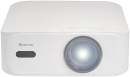 Denver PR-4300 Proyector HD 720p con soporte 4K, 400 lúmenes ANSI, Blanco