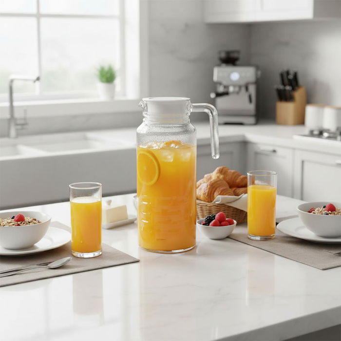 Jarra Vidrio con Tapa Cheqs Luminarc 1,3 L