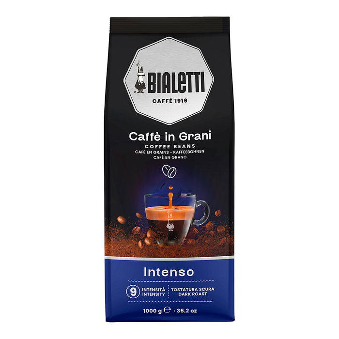 Bialetti Esperto Grani Intenso Café en Grano Tueste Oscuro 1kg (70% Robusta, 30% Arabica)