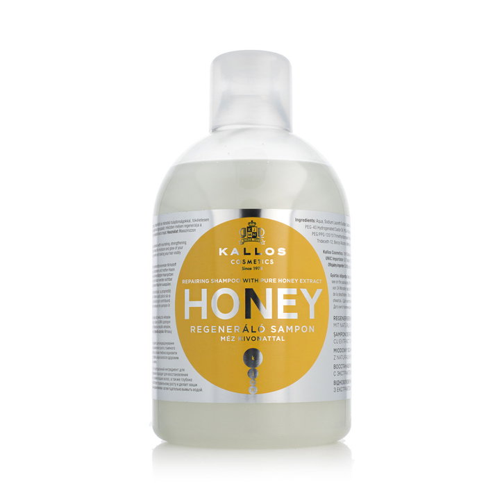 KALLOS Honey Champú Reparador con Extracto Puro de Miel 1000ml