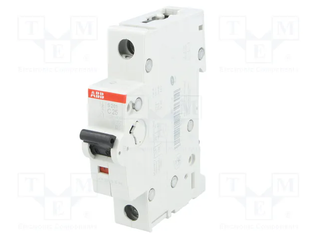 ABB S200 S201-C25 Interruptor Magnetotérmico 1 Polo 25A 6kA ABB S200 S201-C25 Interruptor Magnetotérmico 1 Polo 25A 6kA