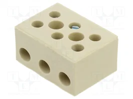 BM GROUP Bloque de bornas de alimentación de 6 bornas, 450V, natural