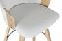 DKD Home Decor Taburete Blanco Madera Poliester 53.5x50.5x88 cm