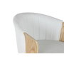 DKD Home Decor Taburete de Madera y Poliéster Blanco