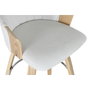 DKD Home Decor Taburete de Madera y Poliéster Blanco