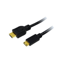 LogiLink Cable HDMI a mini HDMI con Ethernet, 1,50 m, negro