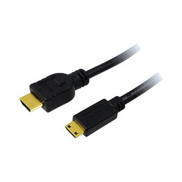 LogiLink Cable HDMI con Ethernet de estándar a mini HDMI 1,50 m negro