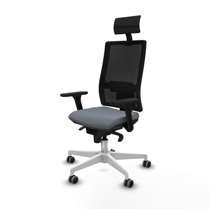 PIQUERAS Y CRESPO Silla de oficina Horna con Mecanismo Sincro, Gris y Negro