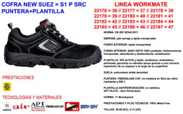 COFRA NEW SUEZ Nº45 S1 P SRC con puntera y plantilla de seguridad