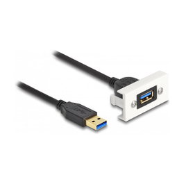 DeLOCK Módulo Easy 45 USB Tipo-A hembra a USB Tipo-A macho con cable de 1 m