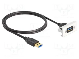 DeLOCK Módulo Easy 45 USB 3.2 Gen 1 Tipo-A Hembra a Tipo-A Macho con Cable de 1 m