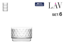 LAV Set de 6 Vasos Apilables Tessa 250cc