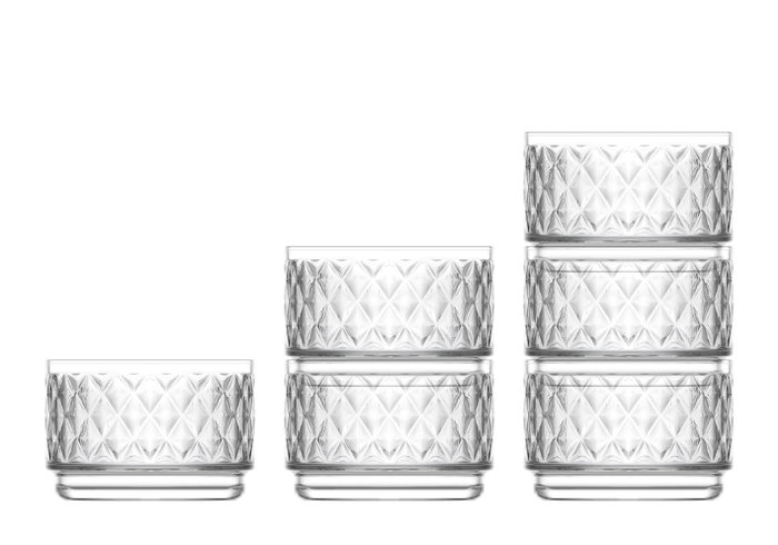 LAV Set de 6 Vasos Apilables Tessa de 250cc