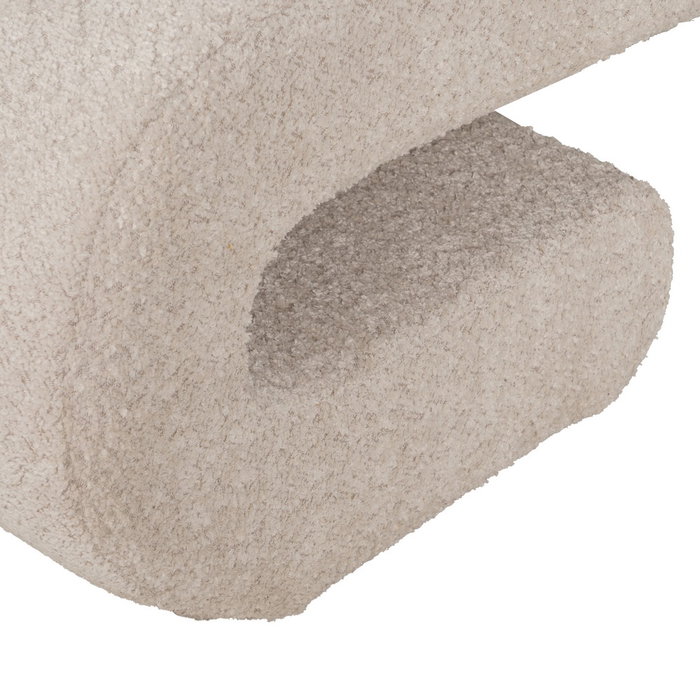 Sillón Beige Tejido Salón 60 X 90 X 63 cm
