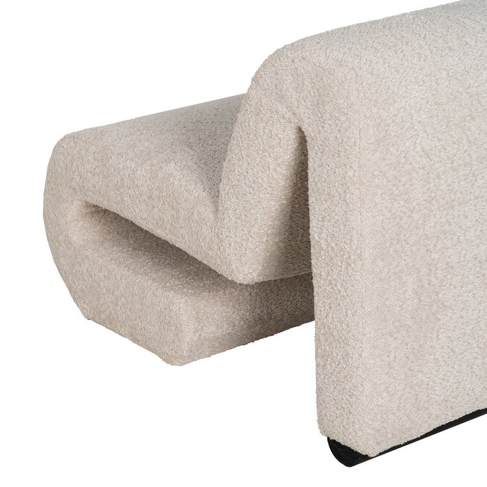Sillón Beige Tejido Salón 60 X 90 X 63 cm