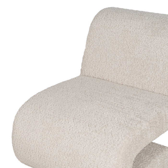 Sillón Beige Tejido Salón 60 X 90 X 63 cm