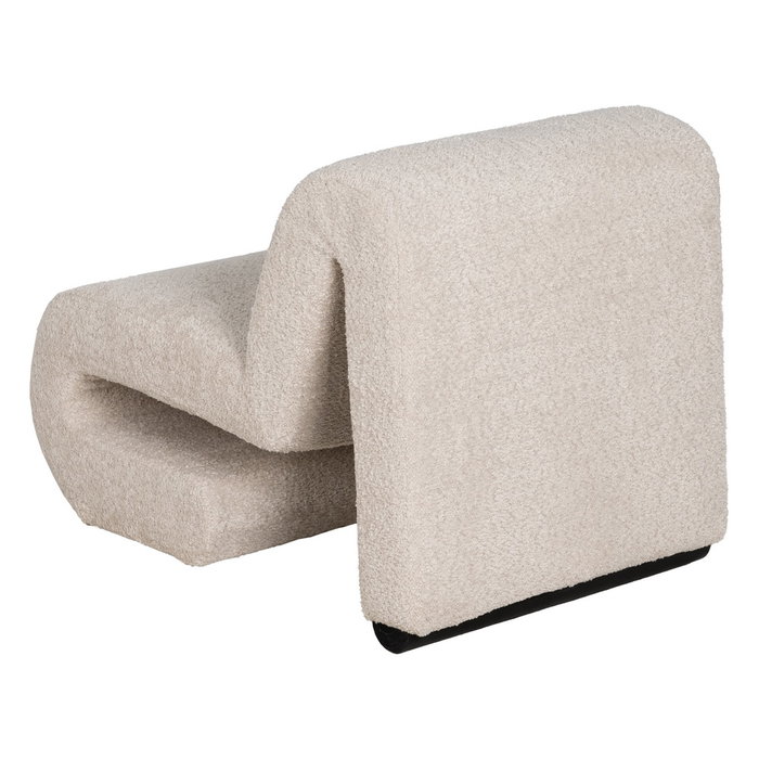 Sillón Beige Tejido Salón 60 X 90 X 63 cm