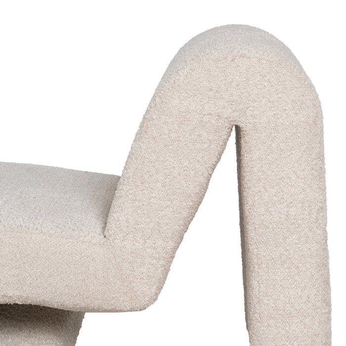 Sillón Beige Tejido Salón 60 X 90 X 63 cm