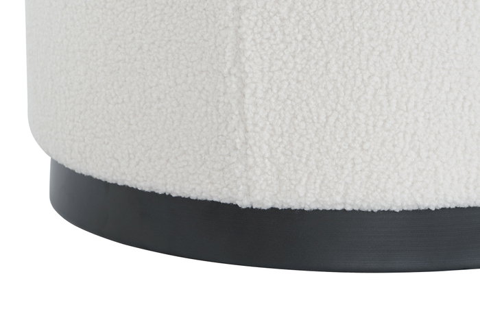 DKD Home Decor Set de 3 Reposapiés Borreguito Blanco y Negro