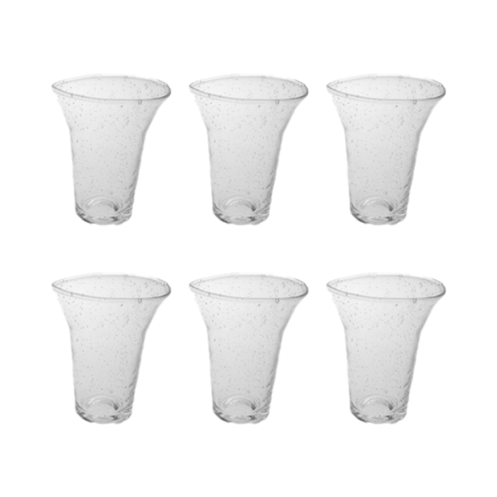 SUMMA PREMIUM BUBBLE Vaso de Vidrio Soplado para Cocteleria, 30 cl, 120 mm Alto, 100 mm Diametro, Colección BUBBLE (Set de 6)