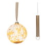 Lumineo Bola micro led luz cálida transparente con alambre cobre Ø14 cm