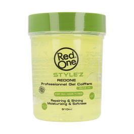 Red One Gel Fijador Extra Fuerte Style'z Professional Hair Olive Oil con Aceite de Oliva 910 ml