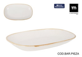 La Mediterranea Bandeja Oval Milkycream 30x17.5x3.2cm MD (Pack de 12)