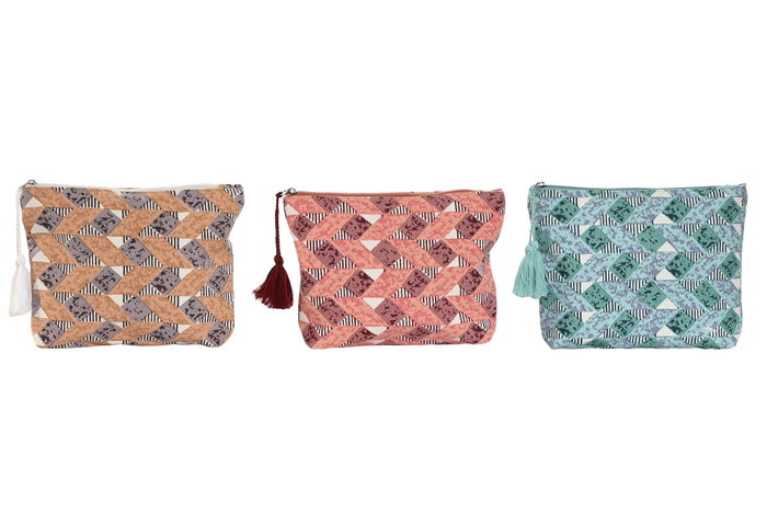 DKD Home Decor Neceser Algodón Poliéster 20x5x25 cm Surtido de 3 Unidades DKD Home Decor Neceser Algodón Poliéster 20x5x25 cm Surtido de 3 Unidades