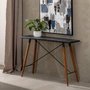 Consola Negro-Natural Dm-Metal 120 X 38 X 81 cm