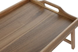 DKD Home Decor Bandeja Natural Acacia Plegable con Patas 50 x 30 x 24 cm