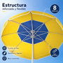 JugaToys Sombrilla Amarilla de Aluminio 200 cm