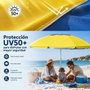 JugaToys Sombrilla Amarilla de Aluminio 200 cm