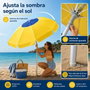 JugaToys Sombrilla Amarilla de Aluminio 200 cm