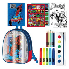 CERDÁ Set de papelería Mochila Coloreable Avengers Marvel Rosa