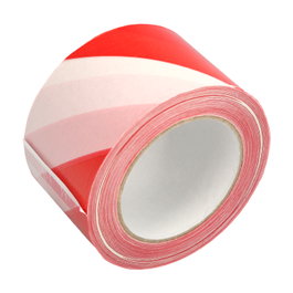 Cinta de Señalización Roja/Blanca LDPE 70 mm x 200 Metros