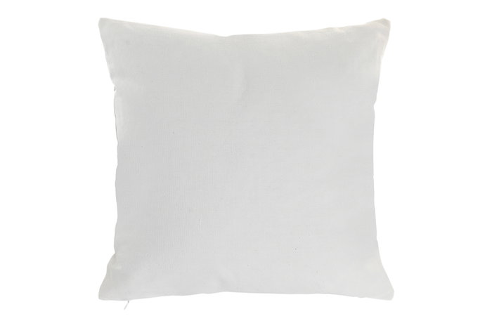 DKD Home Decor Cojín de Poliéster con Aplicaciones Blanco 45x45 cm DKD Home Decor Cojín de Poliéster con Aplicaciones Blanco 45x45 cm