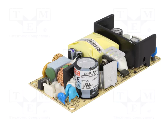 MEAN WELL EPS-45-24 Fuente de alimentación abierta de 45,6W, 24V DC MEAN WELL EPS-45-24 Fuente de alimentación abierta de 45,6W, 24V DC
