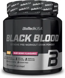 BiotechUSA Black Blood Nox+ Ruby Berry - 340G - Suplemento Pre-entreno