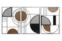 DKD Home Decor Decoración de Pared Metal MDF 40x60 Moderno Surtido de 3