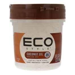 Eco Styler Gel Fuerte Aceite de Coco Max Hold Fijación Fuerte para Peinar Cabello Brillo Anti-encrespamiento 236ml