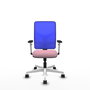 PIQUERAS Y CRESPO Silla de oficina Motilla con mecanismo Sincro, Rosa y Azul