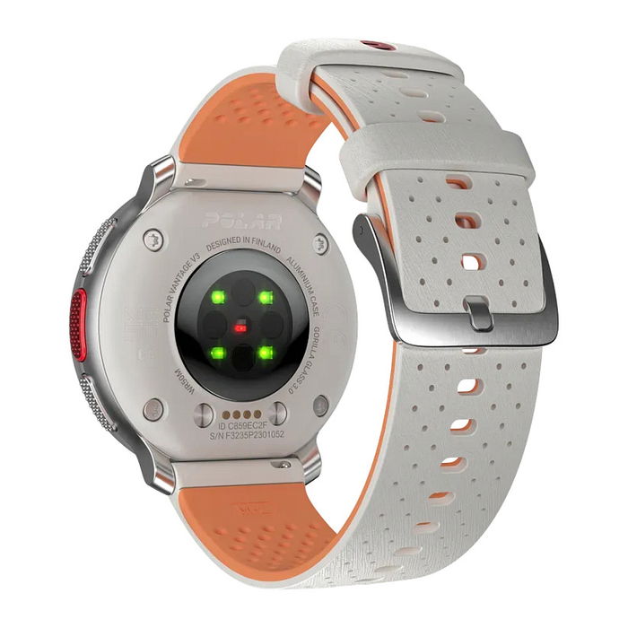 Polar VANTAGE V3 Sunrise Apricot - Smartwatch Deportivo AMOLED con GPS, Pantalla Táctil, Aluminio, 32 GB, 57g, Color Naranja Gris