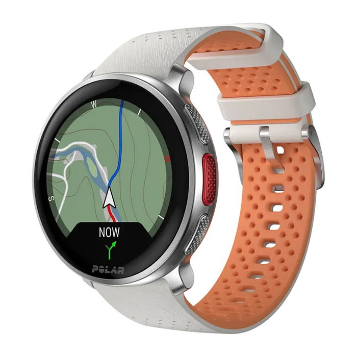 Polar VANTAGE V3 Sunrise Apricot - Smartwatch Deportivo AMOLED con GPS, Pantalla Táctil, Aluminio, 32 GB, 57g, Color Naranja Gris