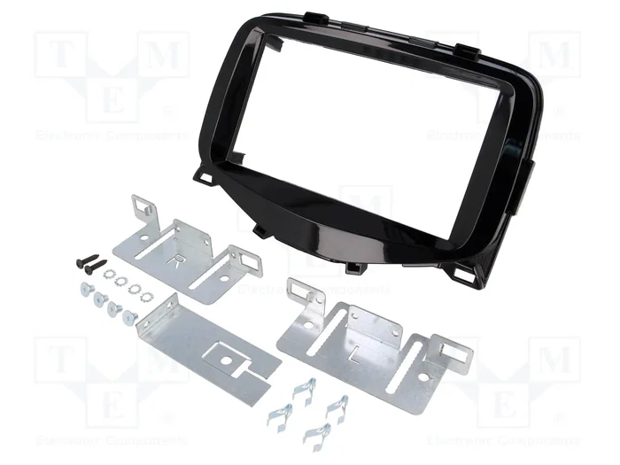 PER.PIC. Bastidor de montaje de radio 2 DIN en negro brillo para Citroën, Peugeot y Toyota PER.PIC. Bastidor de montaje de radio 2 DIN en negro brillo para Citroën, Peugeot y Toyota