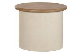 DKD Home Decor Mesita Auxiliar MDF Abeto 60x40x50 Crema