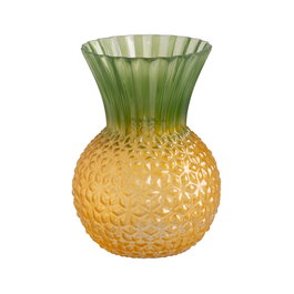 Jarrón Piña Verde-Amarillo Cristal 20 X 20 X 27,50 cm (Set de 2)