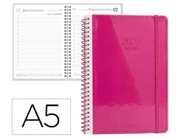 Liderpapel Agenda de Oficina 2027 Día por Página A5 Rosa